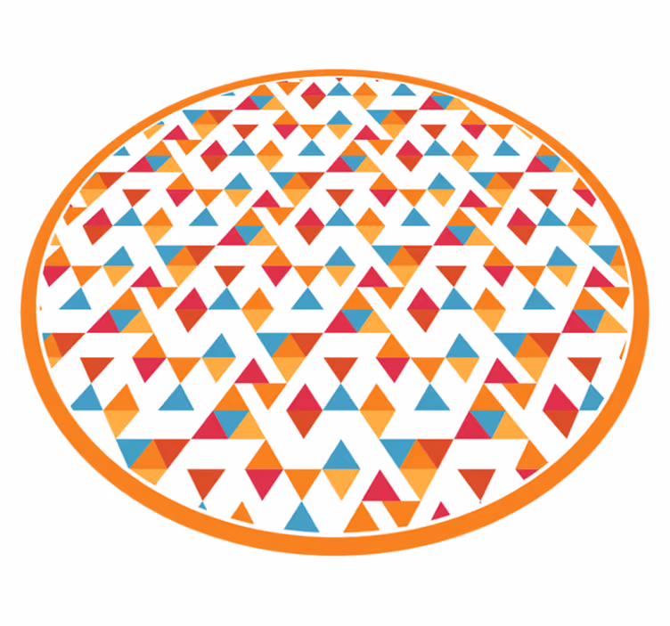 Barevné trojúhelníkové tvary Geometrický vinylový koberec - TenStickers