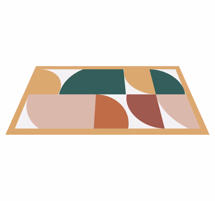 úhlové abstraktní segmenty Moderní vinylový koberec - TenStickers