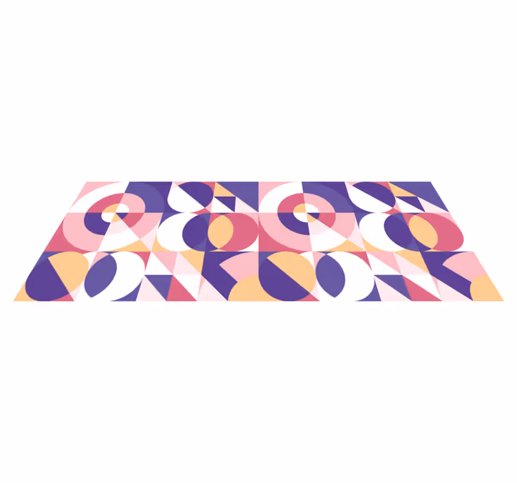 Barevné geometrické tvary Vinylový koberec s efektem dlaždic - TenStickers