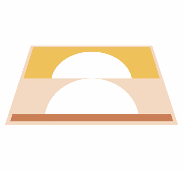 Kruhový minimalismus Minimalistický vinylový koberec - TenStickers