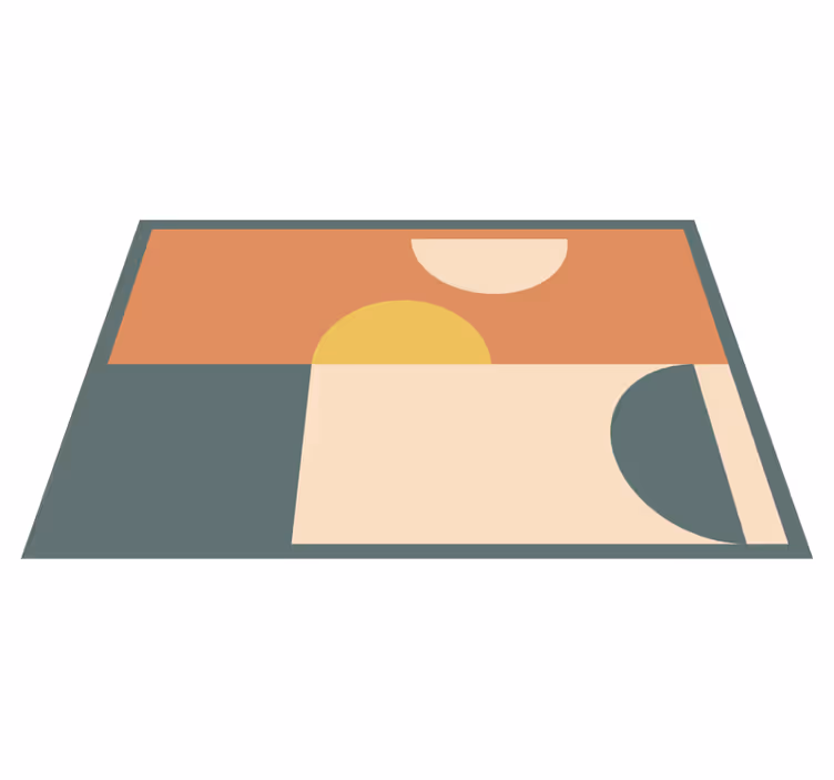 Kruhy a obdélníky Moderní vinylový koberec - TenStickers