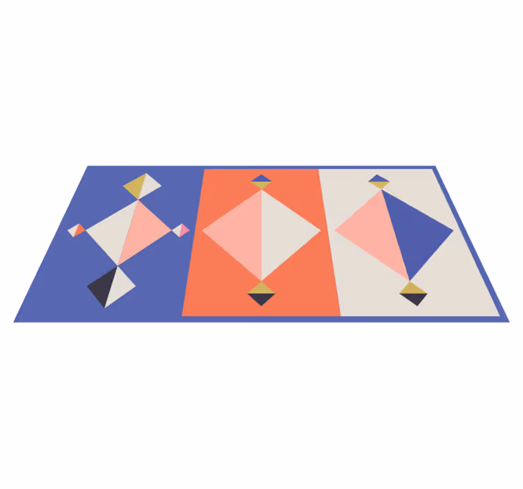 Abstraktní moderní formy Geometrický vinylový koberec - TenStickers