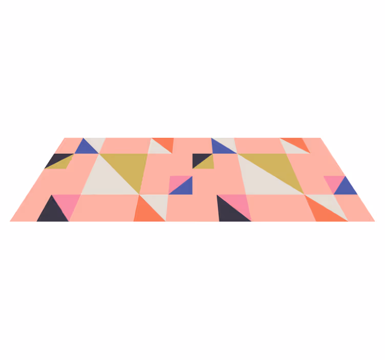 Moderní trojúhelníky Geometrický vinylový koberec - TenStickers