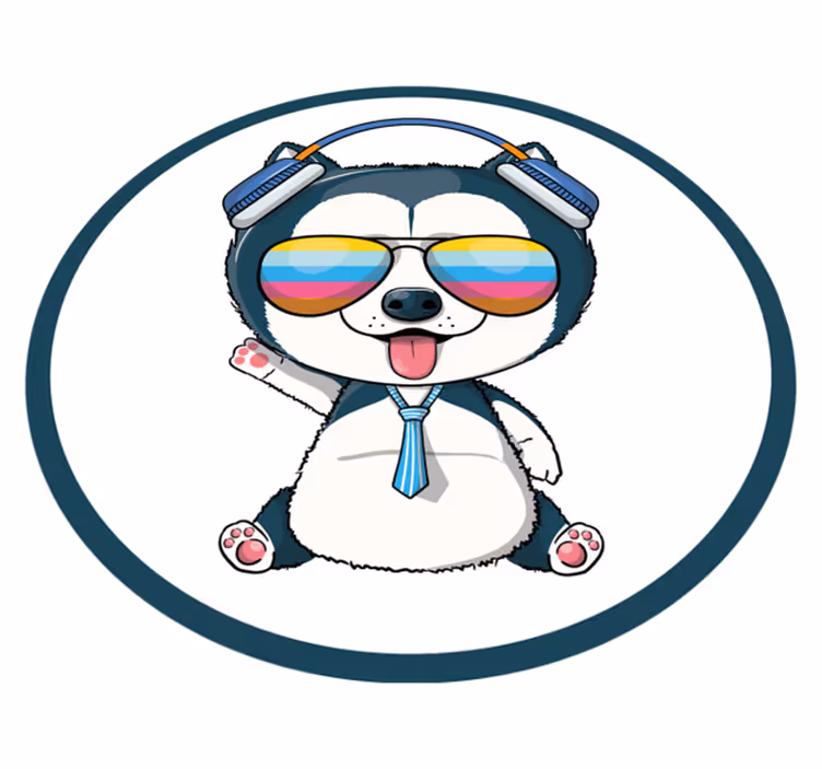 Cool psí postava Vinylový koberec pro děti - TenStickers
