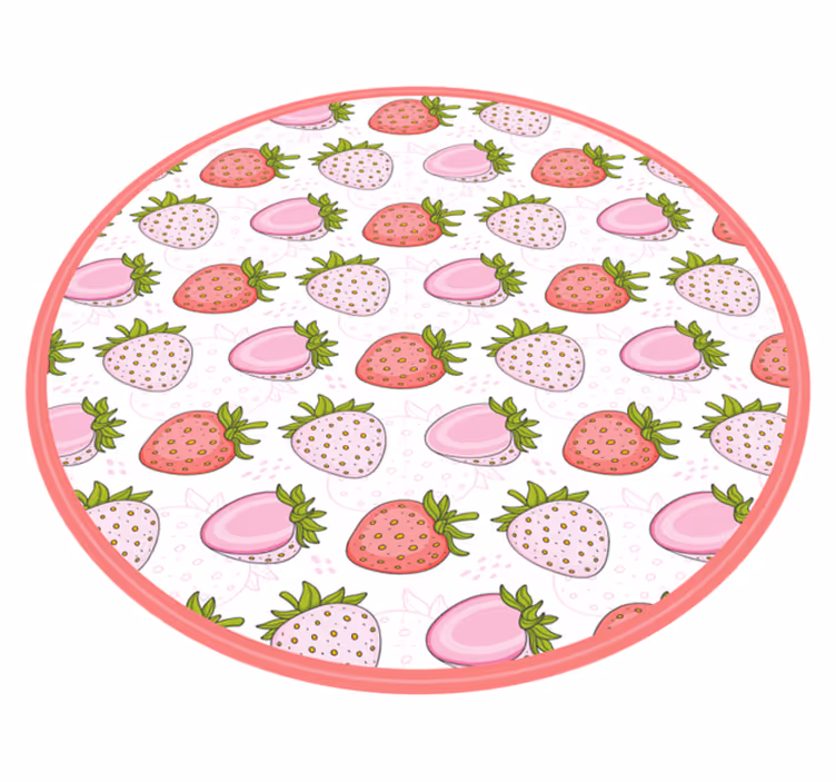 Bezešvé růžové a červené jahody kobereček - TenStickers