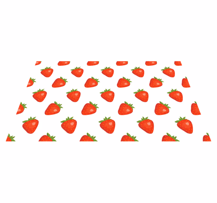 Jahodový koncept Kuchyňský vinylový koberec - TenStickers