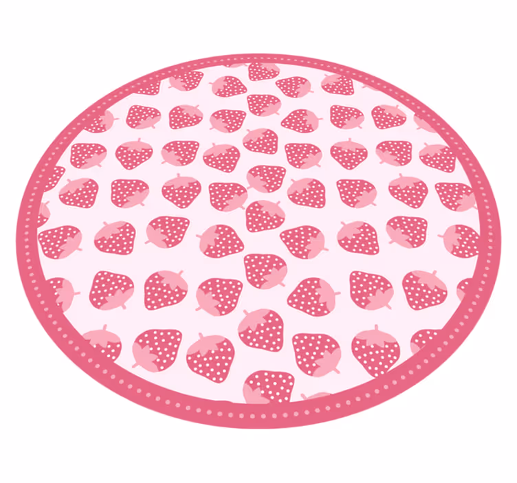 Sladký jahodový vzor Kuchyňský vinylový koberec - TenStickers