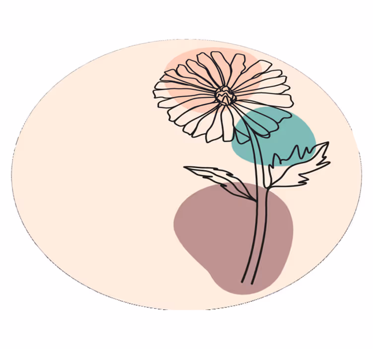 Vinylový koberec s květinami a rostlinami elegance - TenStickers