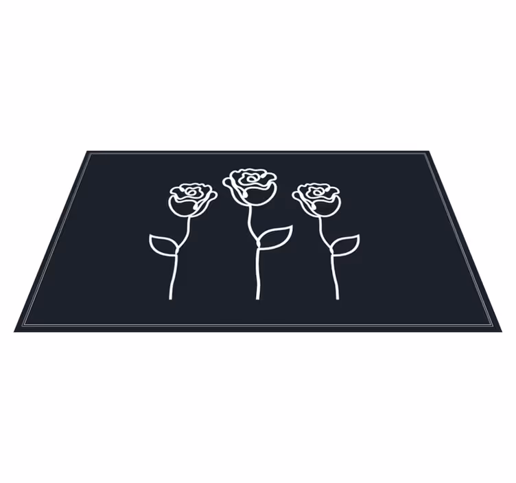 Vinylový koberec s květinami a rostlinami v botanickém stylu - TenStickers