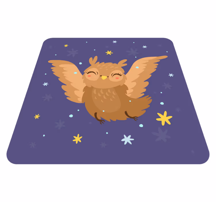 Veselý design sovy Ostatní Vinylový koberec - TenStickers