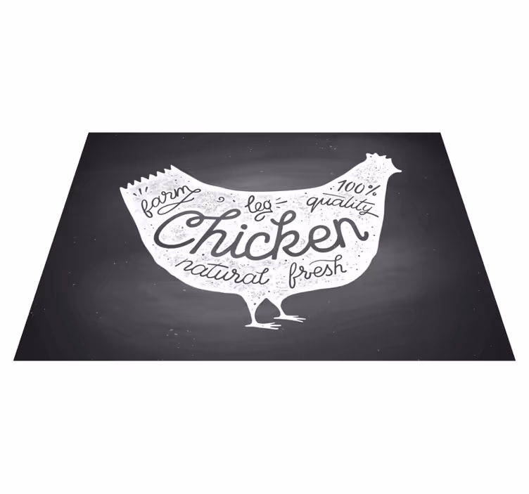 čerstvé kuře z farmy Kuchyňský vinylový koberec - TenStickers