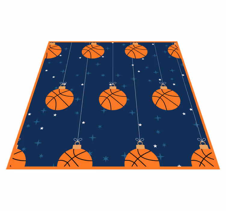 Vzor ornamentu basketbalového míče Ostatní Vinylový koberec - TenStickers