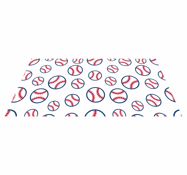 Baseballový vzor Vinylová hrací podložka - TenStickers