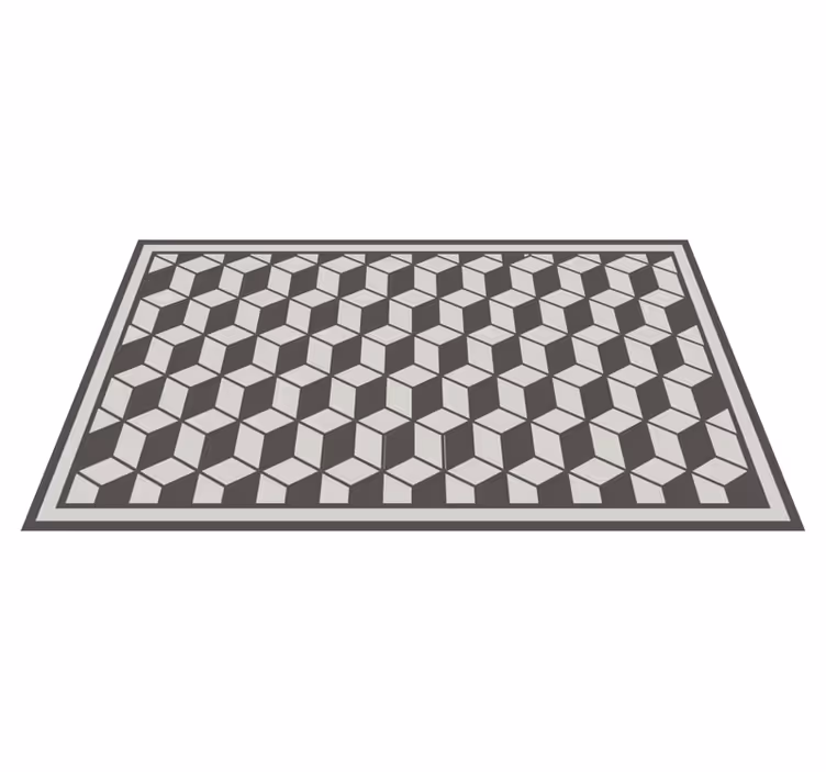 Kubistický motiv Geometrický vinylový koberec - TenStickers