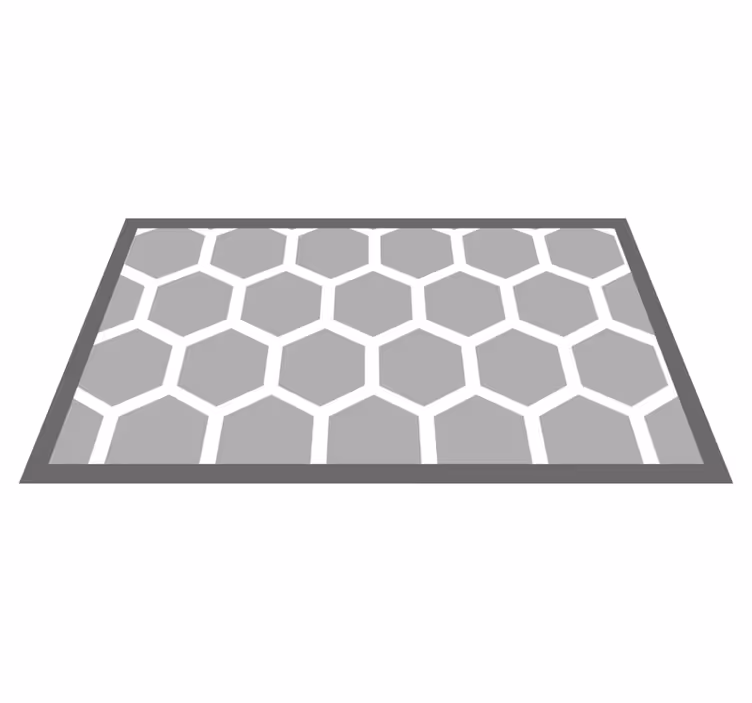 Hexagonální konfigurace Geometrický vinylový koberec - TenStickers