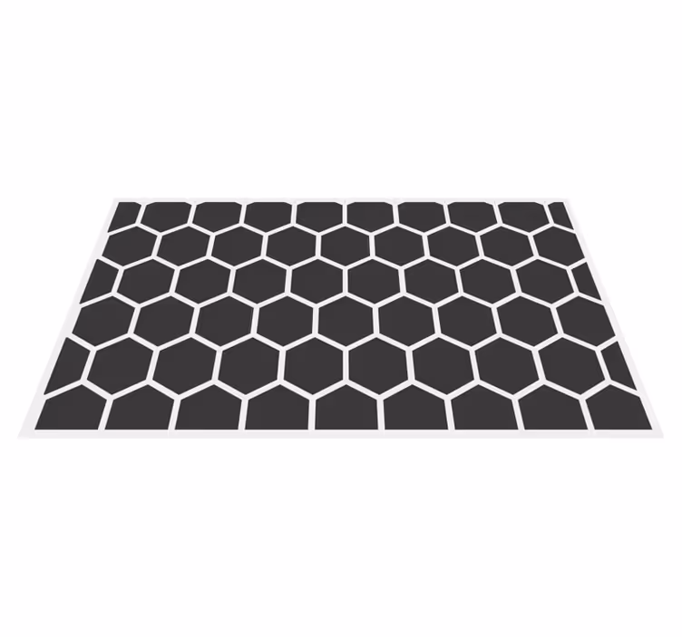 Geometrický vinylový koberec s hexagonálním vzorem - TenStickers