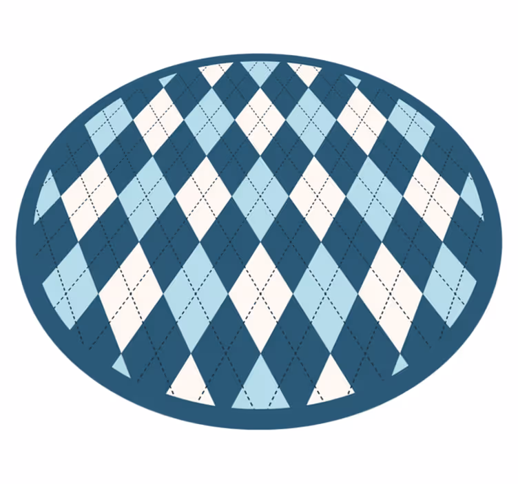 Elegance diamantového vzoru Geometrický vinylový koberec - TenStickers