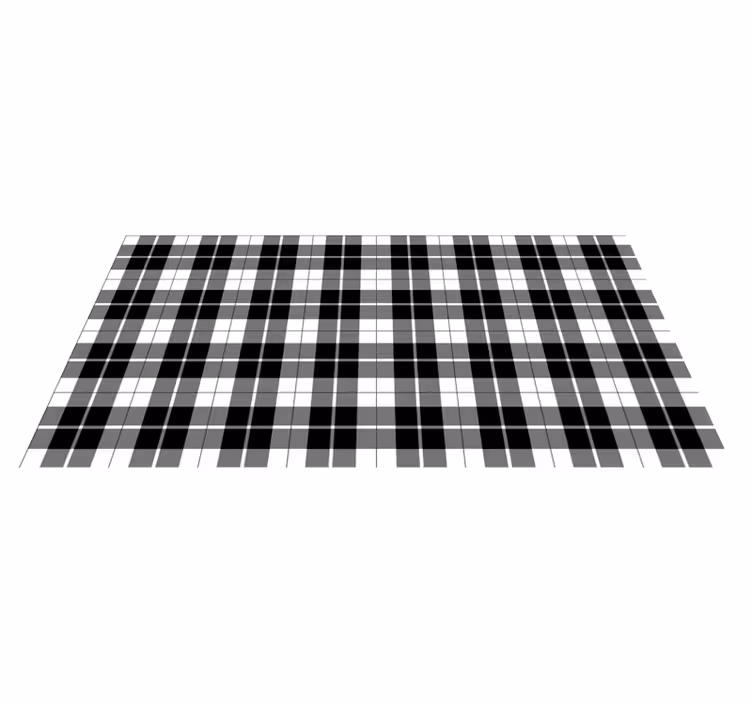 Kontrastní kostkovaný vzor Geometrický vinylový koberec - TenStickers