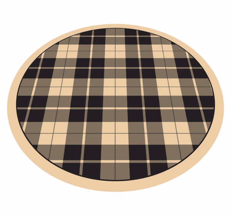 Konfigurace kostkovaného vzoru Kulatý vinylový koberec - TenStickers