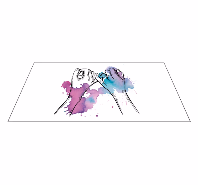 Barevné gesto rukou Vinylový koberec pro teenagery - TenStickers