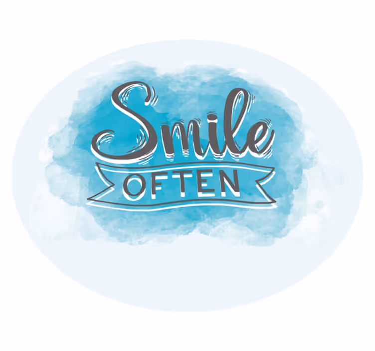 často se usmívejte Vinylový koberec s frázemi - TenStickers