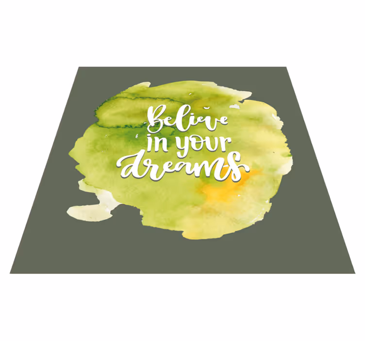 Důvěra v aspirace Vinylový koberec s frázemi - TenStickers