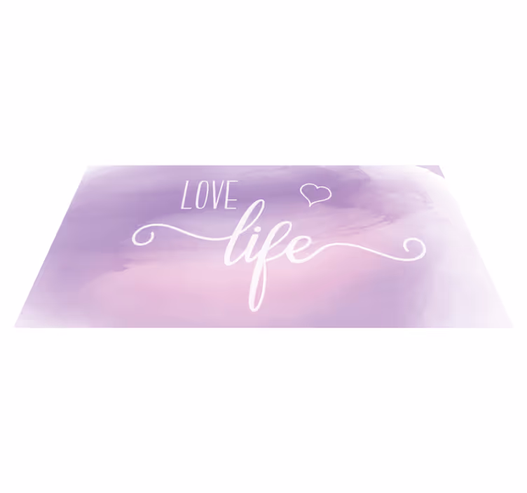 Milovat život Vinylový koberec s frázemi - TenStickers