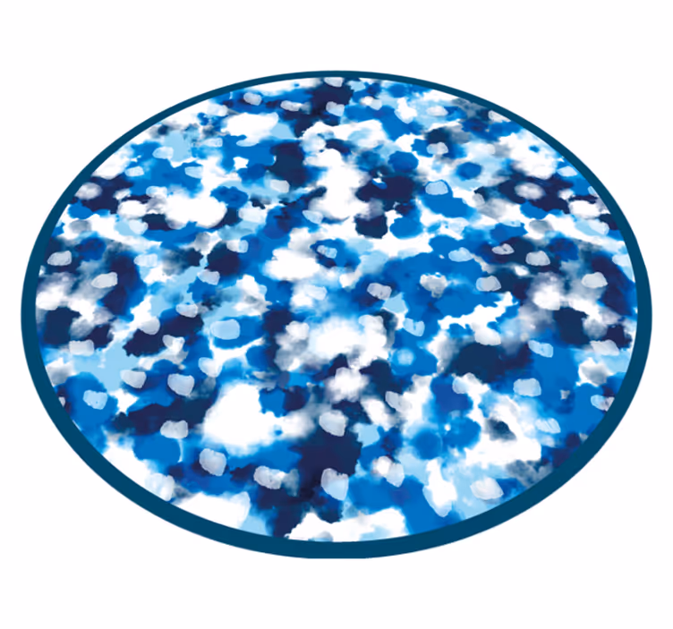 Design s modrými skvrnami Koupelnový vinylový koberec - TenStickers