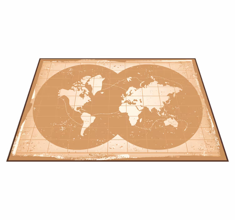 Světová mapa Vinylový koberec z celého světa - TenStickers