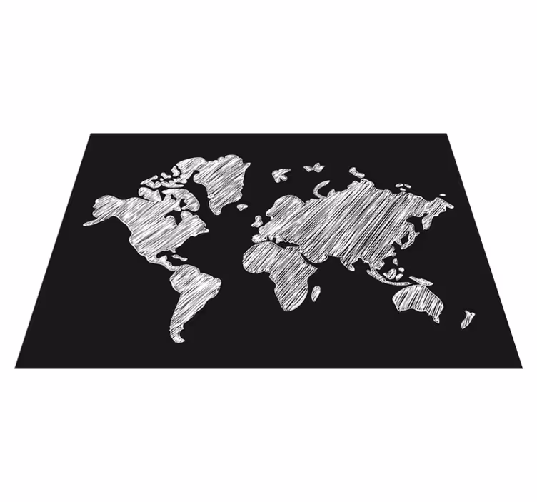 šedý design na tabuli Vinylový koberec z celého světa - TenStickers