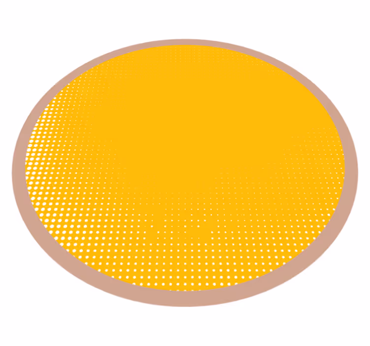 Slunečný kruhový vzor Žlutý vinylový koberec - TenStickers