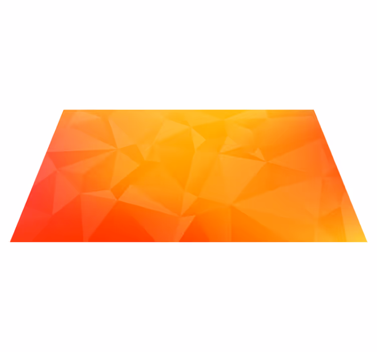 Abstraktní oranžové geometrické tvary moderní koberec - TenStickers