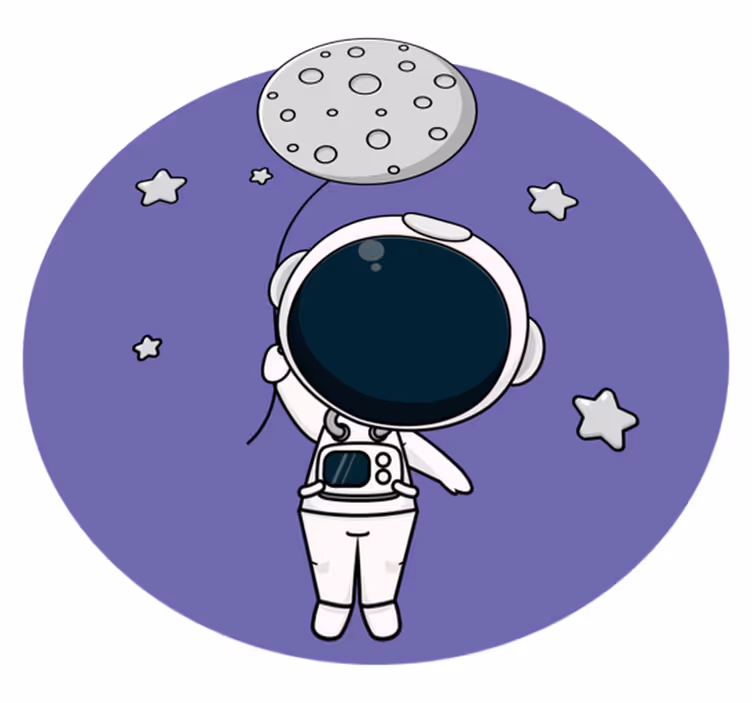 Astronaut s balónem Ostatní Vinylový koberec - TenStickers