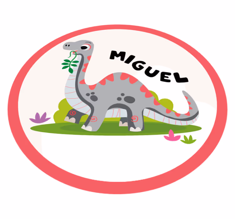 šedý dinosaurus Ostatní Vinylový koberec - TenStickers