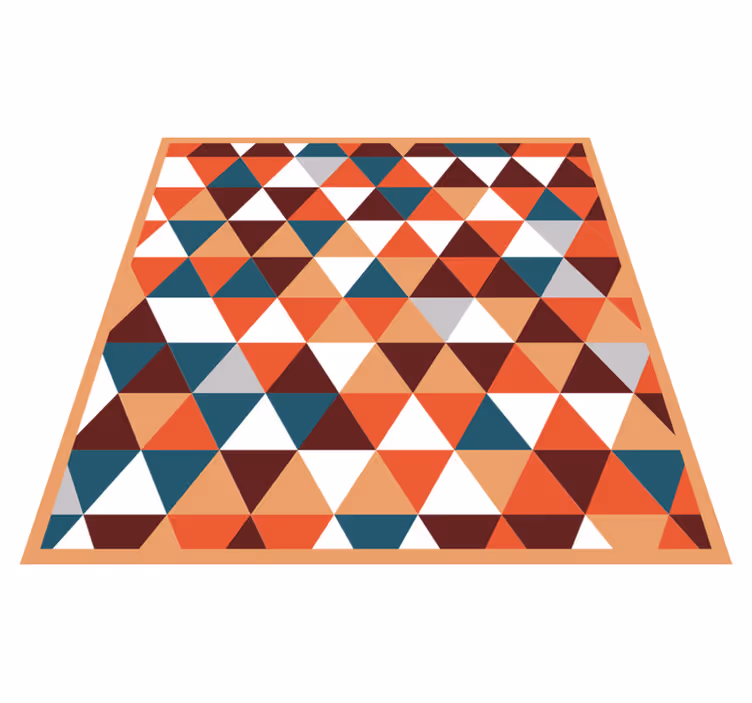 Trojúhelníkový mozaikový vzor Geometrický vinylový koberec - TenStickers