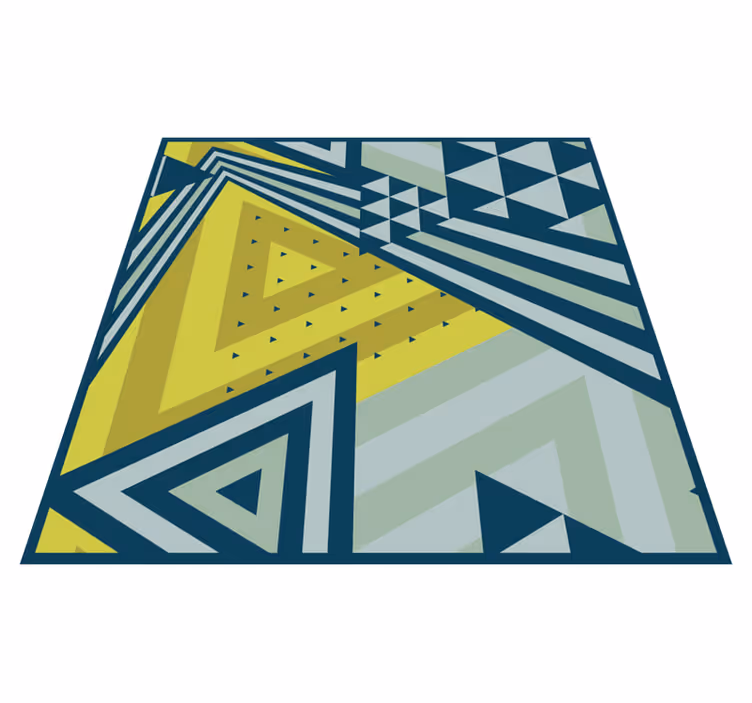 Trojúhelníkové prvky Geometrický vinylový koberec - TenStickers