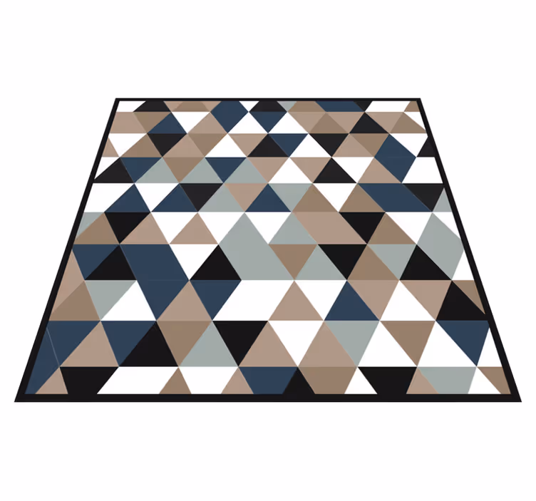 Trojúhelníkové tóny Geometrický vinylový koberec - TenStickers