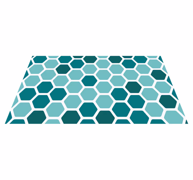 Motiv zelené plástve Geometrický vinylový koberec - TenStickers