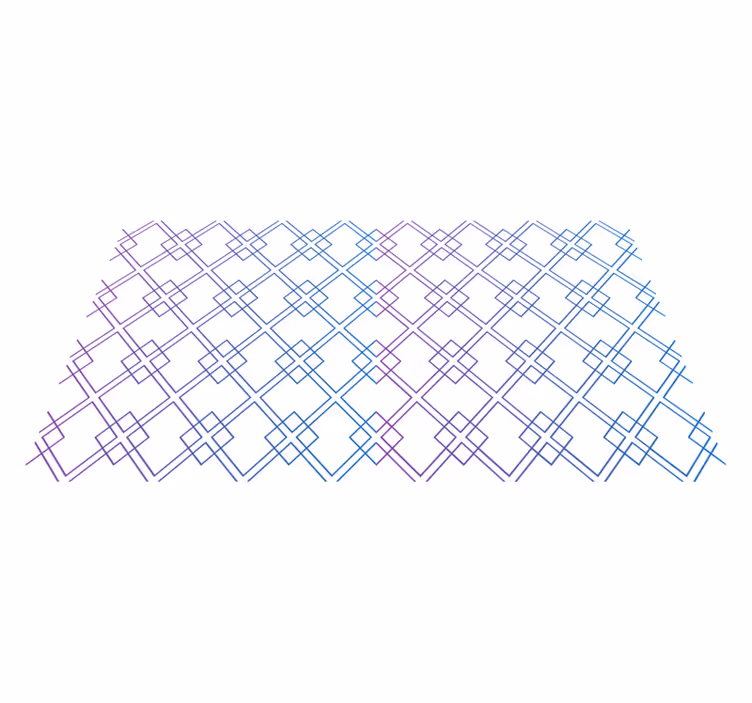 Diamanty a čáry Geometrický vinylový koberec - TenStickers