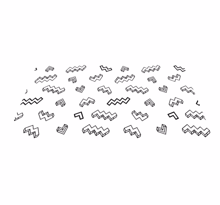 Výrazné hranaté vzory Ostatní Vinylový koberec - TenStickers