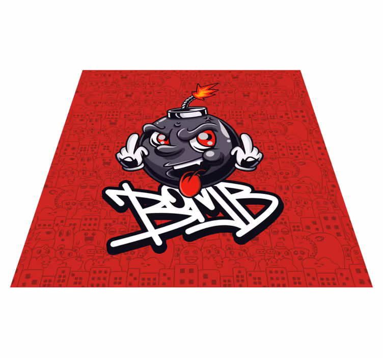 Swag baby bomb graffiti kreslený moderní koberec - TenStickers