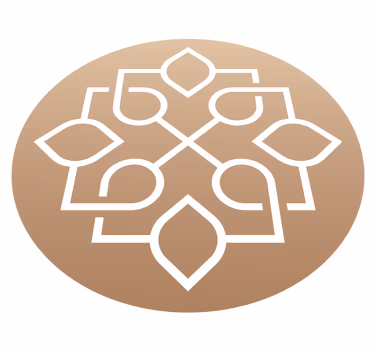 Jednoduchý geometrický designový vinylový koberec mandaly - TenStickers