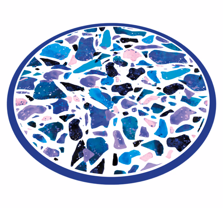 Barevná kamenná mozaika Mramorový vinylový koberec - TenStickers