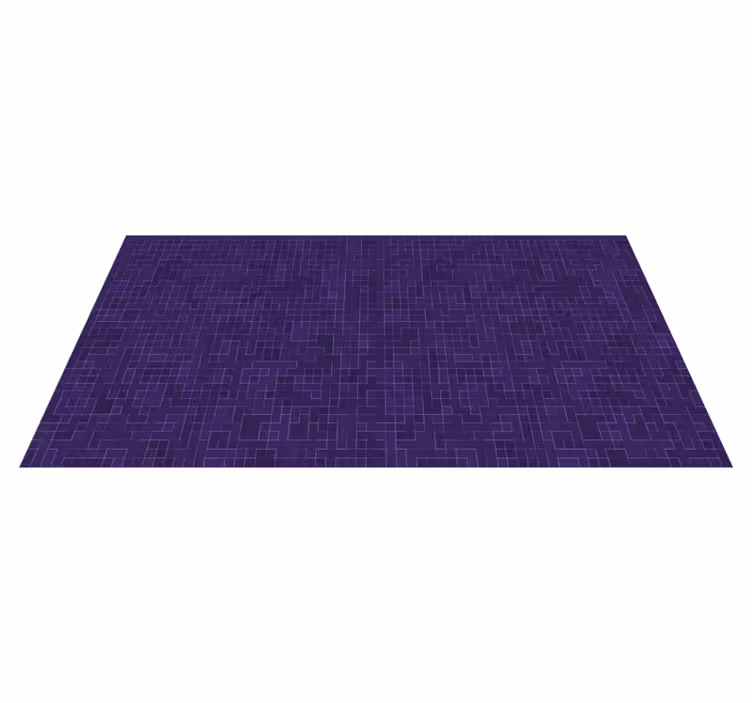 Fialová vzorovaná grafika Geometrický vinylový koberec - TenStickers