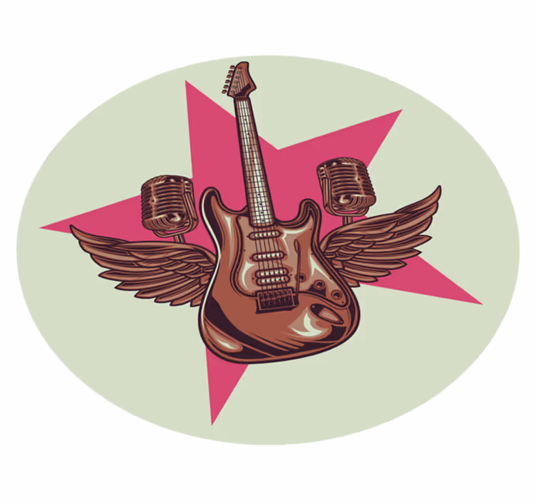 Pocta rockové hvězdě Vinylový koberec pro teenagery - TenStickers