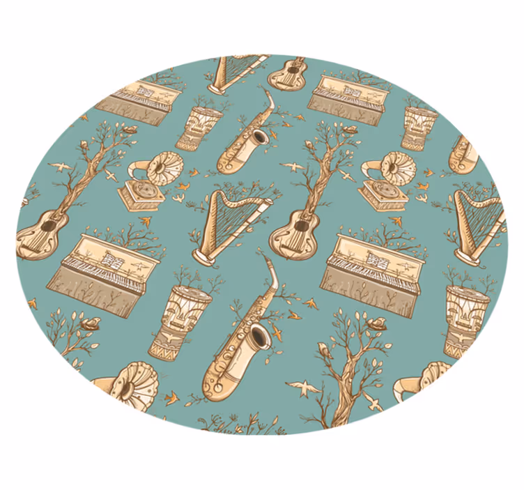 Harmonie hudebních nástrojů Ostatní Vinylový koberec - TenStickers