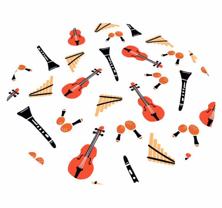 Koncept hudebního nástroje Ostatní Vinylový koberec - TenStickers