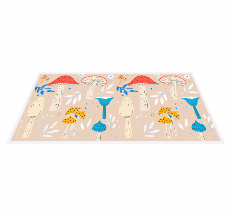 Klasické houby béžové pozadí květinový koberec - TenStickers