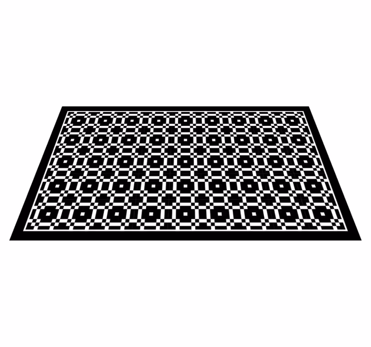 Monochromatický vzor Geometrický vinylový koberec - TenStickers