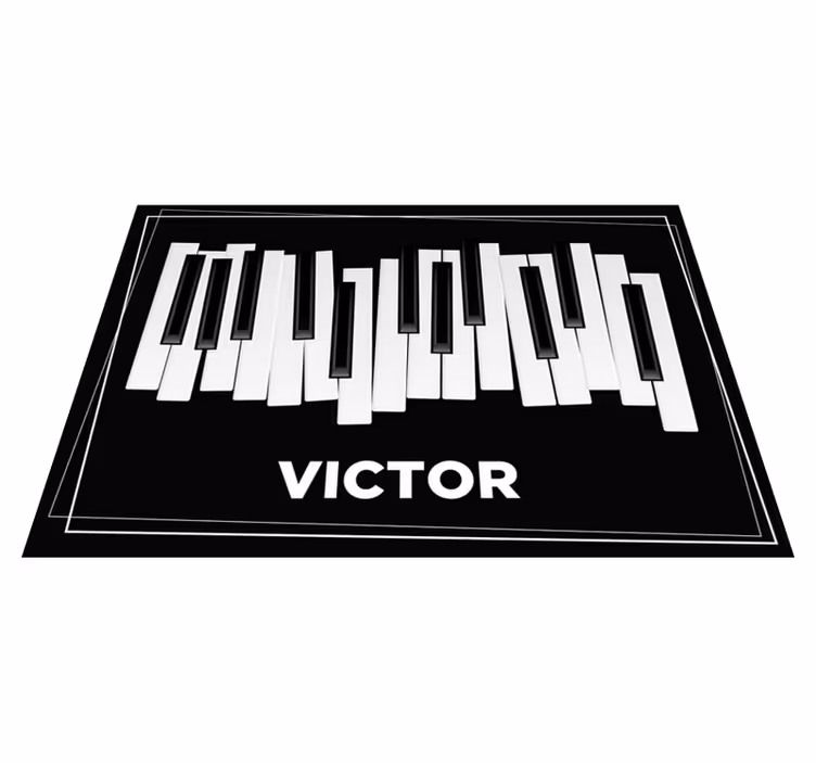 Personalizovaná klávesnice klavíru Vinylový koberec se jmény - TenStickers